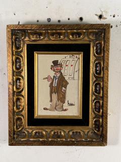 HOBO CLOWN WITH SLOT MACHINE PAINTING - 4324209
