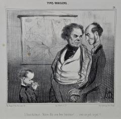HONOR DAUMIER Rare 19th Century Honore Daumier Caricature from the Types Parisiens Series - 2707200
