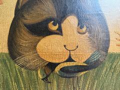 HUBERT HENRY SCHRADER THE CAT BIRD CATCHER FOLK ART PAINTING BY HUBERT HENRY SCHRADER - 4648041