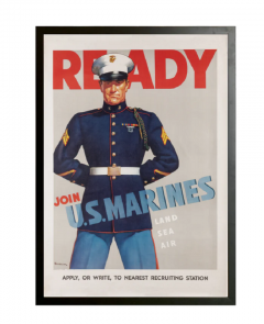 Haddon H Sunny Sundblom Ready Join U S Marines Vintage WWII Recruitment Poster by Haddon Sundblom - 3692451