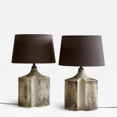 Haico Nietsche A pair of stoneware table lamp by Haico Nitzsche - 4256608