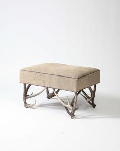 Hair on Hide Ottoman United States - 3814577