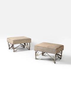 Hair on Hide Ottoman United States - 3814580
