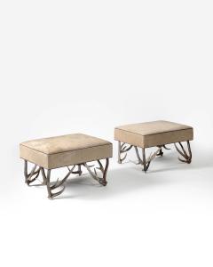 Hair on Hide Ottoman United States - 3814582