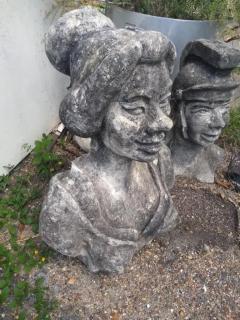 Haitian woman garden sculpture - 3697747