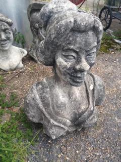 Haitian woman garden sculpture - 3697750