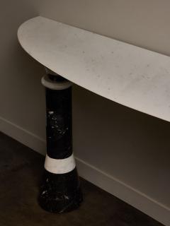 Half Moon Two Tones Marble Console - 4715322