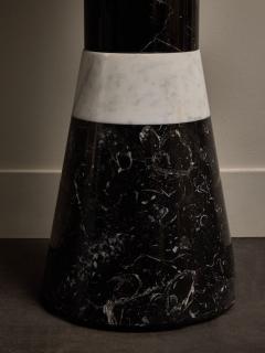 Half Moon Two Tones Marble Console - 4715323