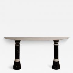 Half Moon Two Tones Marble Console - 4767812