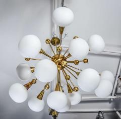 Half Sputnik Brass and Murano Glass Chandeliers - 4719260