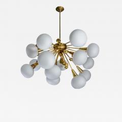 Half Sputnik Brass and Murano Glass Chandeliers - 4752415