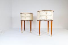 Halvdan Pettersson Midcentury Pair of Swedish Nightstands by Halvdan Petterson 1950s - 2491965