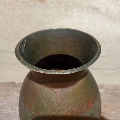 Hammered Copper Vase Geometric Design Santa Clara del Cobre Mexico - 2056149