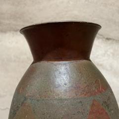 Hammered Copper Vase Geometric Design Santa Clara del Cobre Mexico - 2056152