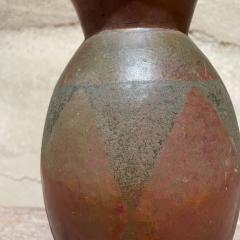 Hammered Copper Vase Geometric Design Santa Clara del Cobre Mexico - 2056153