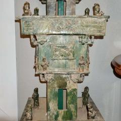 Han Dynasty Green Glazed Archers Watch Tower Oxford TL Tested - 3042539