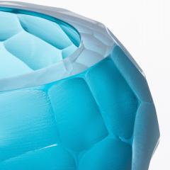 Hand Blown Modern Murano Bowl in Aquamarine Large - 4225215