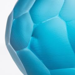 Hand Blown Modern Murano Bowl in Aquamarine Large - 4225223