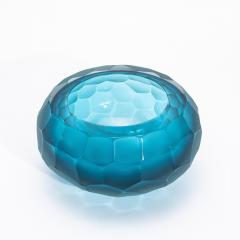 Hand Blown Modern Murano Bowl in Aquamarine Medium - 4225143