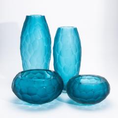 Hand Blown Modern Murano Bowl in Aquamarine Medium - 4225162