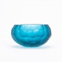 Hand Blown Modern Murano Bowl in Aquamarine Medium - 4225188