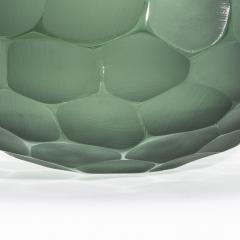 Hand Blown Modern Murano Bowl in Eucalyptus Green Large - 4227088