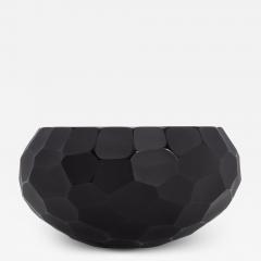 Hand Blown Modern Murano Bowl in Onyx Black Large - 4226845