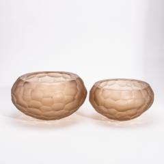 Hand Blown Modern Murano Bowl in Rose Large - 4225599