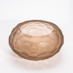 Hand Blown Modern Murano Bowl in Rose Large - 4225606