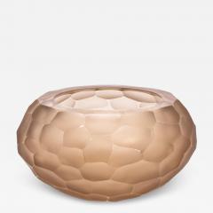 Hand Blown Modern Murano Bowl in Rose Large - 4226854