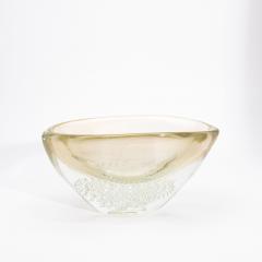Hand Blown Modern Murano Bowl with 24 karat Gold Flecks and Bubbles - 4225183