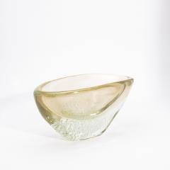 Hand Blown Modern Murano Bowl with 24 karat Gold Flecks and Bubbles - 4225186