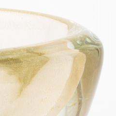 Hand Blown Modern Murano Bowl with 24 karat Gold Flecks and Bubbles - 4225213