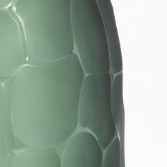 Hand Blown Modern Tall Murano Vase in Eucalyptus Green Large - 4225171
