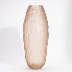 Hand Blown Modern Tall Murano Vase in Rose Large - 4227071