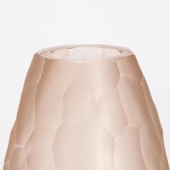 Hand Blown Modern Tall Murano Vase in Rose Large - 4227074