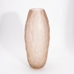 Hand Blown Modern Tall Murano Vase in Rose Large - 4227076