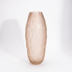 Hand Blown Modern Tall Murano Vase in Rose Large - 4227078