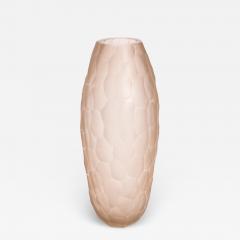 Hand Blown Modern Tall Murano Vase in Rose Large - 4227364