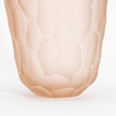 Hand Blown Modern Tall Murano Vase in Rose Medium - 4225513