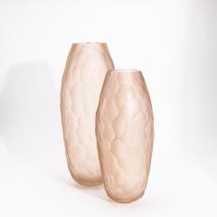 Hand Blown Modern Tall Murano Vase in Rose Medium - 4225514
