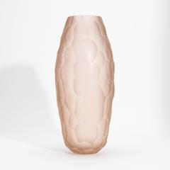Hand Blown Modern Tall Murano Vase in Rose Medium - 4225515