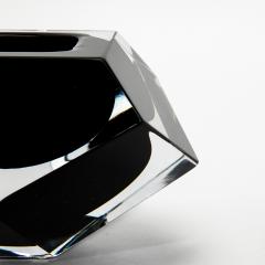 Hand Blown Murano Ashtray in Clear and Onyx Black - 4208142