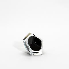 Hand Blown Murano Ashtray in Clear and Onyx Black - 4208148