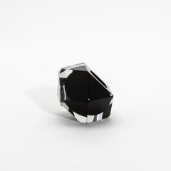 Hand Blown Murano Ashtray in Clear and Onyx Black - 4208483