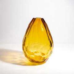 Hand Blown Murano Barrel Vase in Amber XXL - 3851787