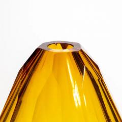 Hand Blown Murano Barrel Vase in Amber XXL - 3851788