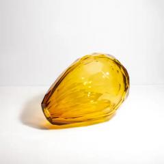 Hand Blown Murano Barrel Vase in Amber XXL - 3851790
