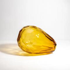 Hand Blown Murano Barrel Vase in Amber XXL - 3851826