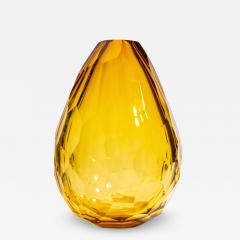 Hand Blown Murano Barrel Vase in Amber XXL - 3868652